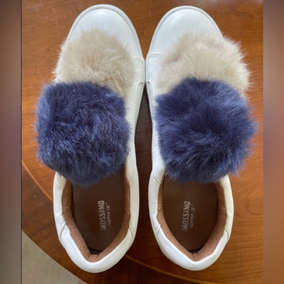 Abbie Sneakers w Faux Fur Pompom Mossimo Leather - Picture 4 of 4